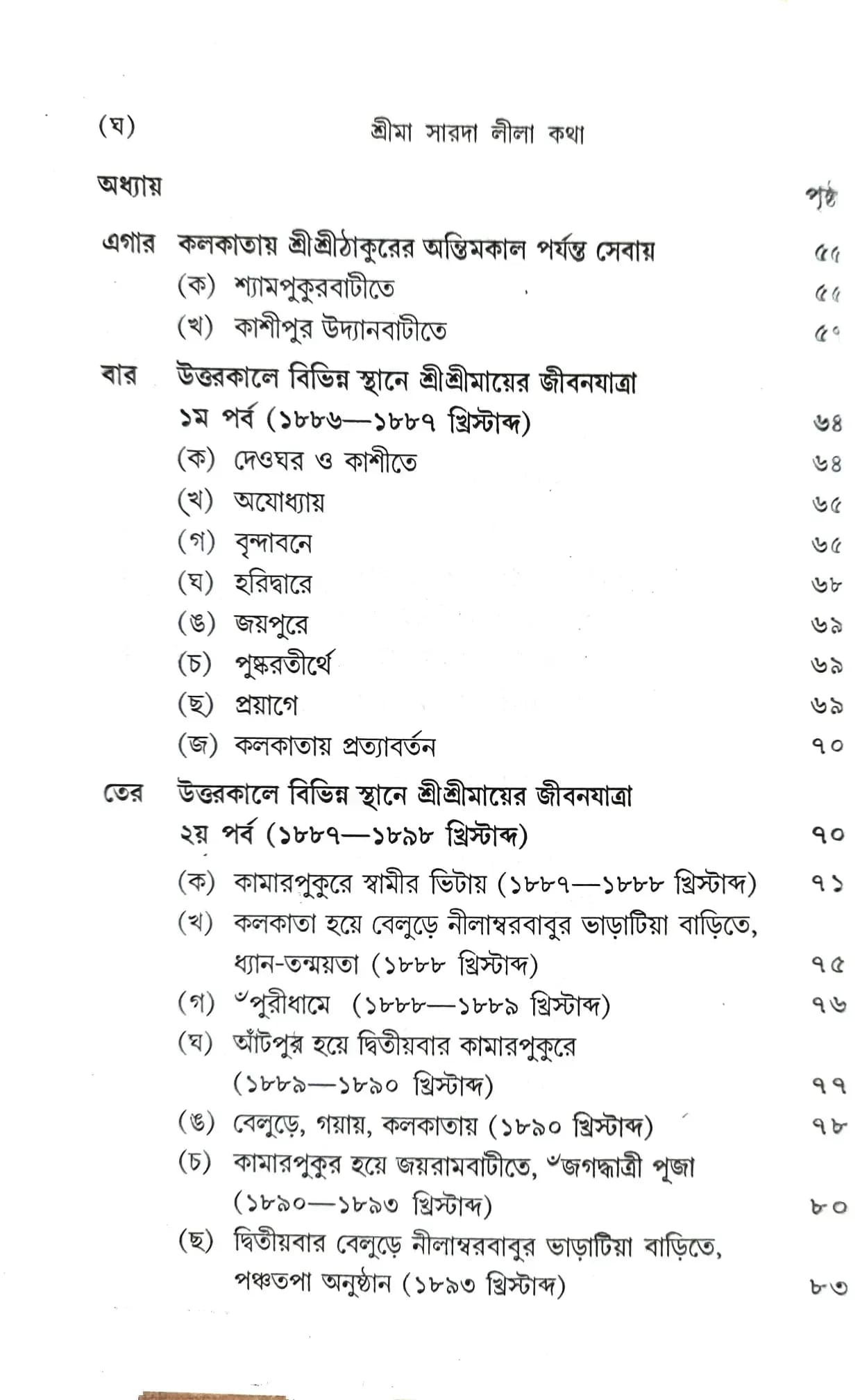শ্রীমা সারদা লীলা কথা