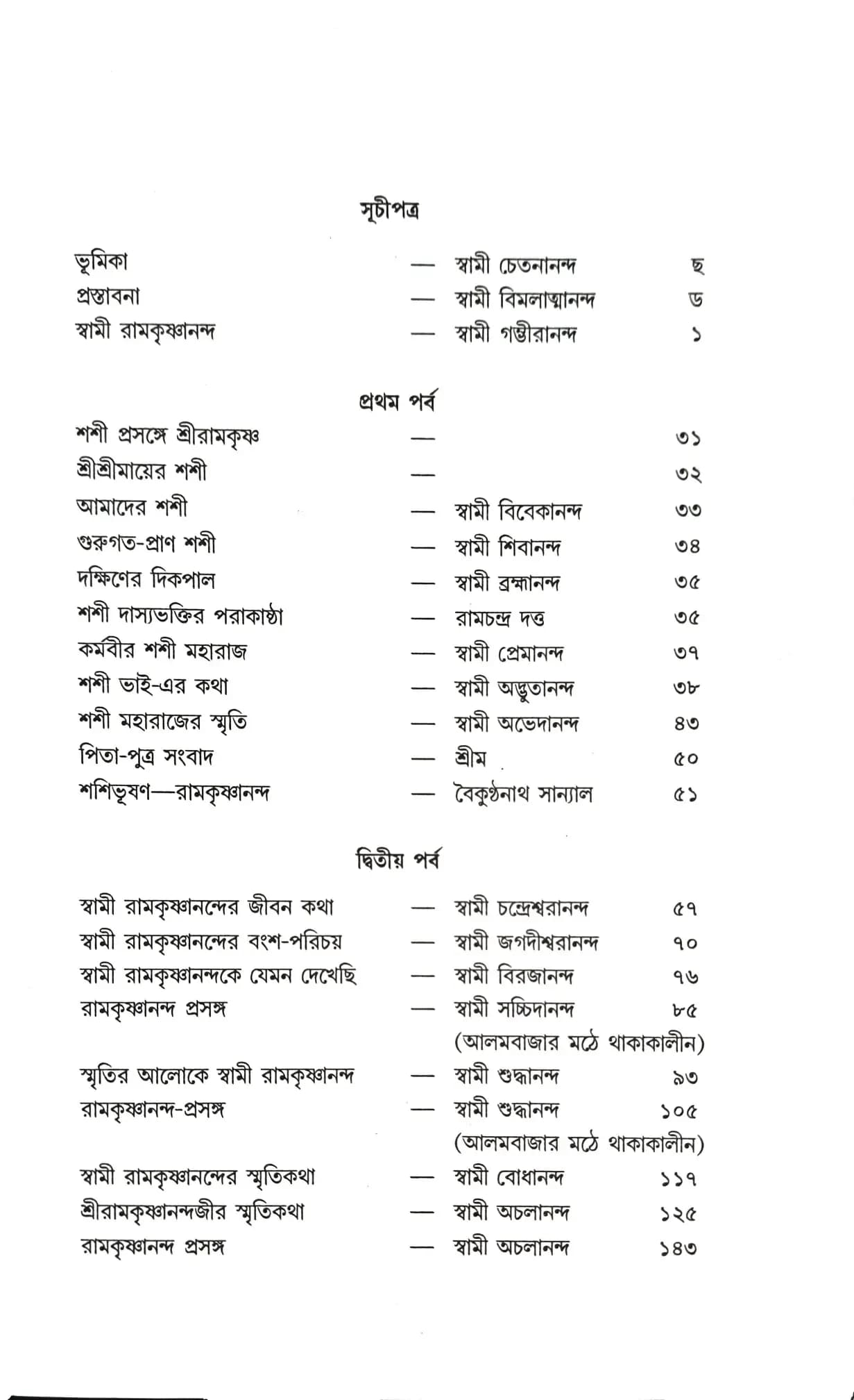 স্বামী রামকৃষ্ণানন্দের স্মৃতিমালা, তাঁর পত্র ও রচনাসংগ্রহ