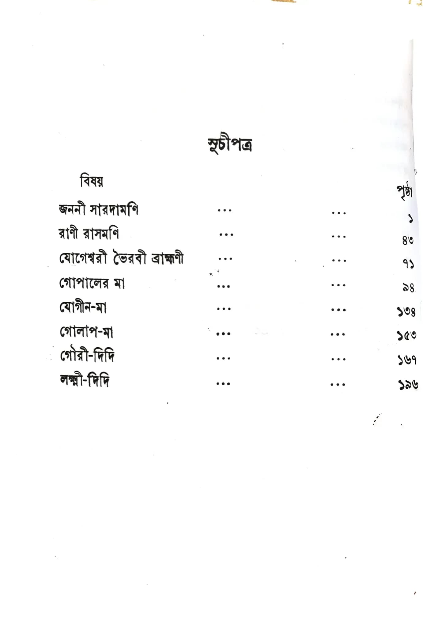 শ্রীশ্রীমা ও সপ্তসাধিকা